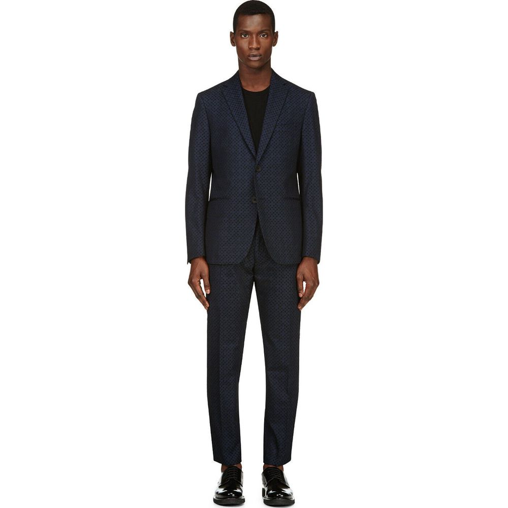 Christopher Kane Mens Small Blue Molecules Blazer